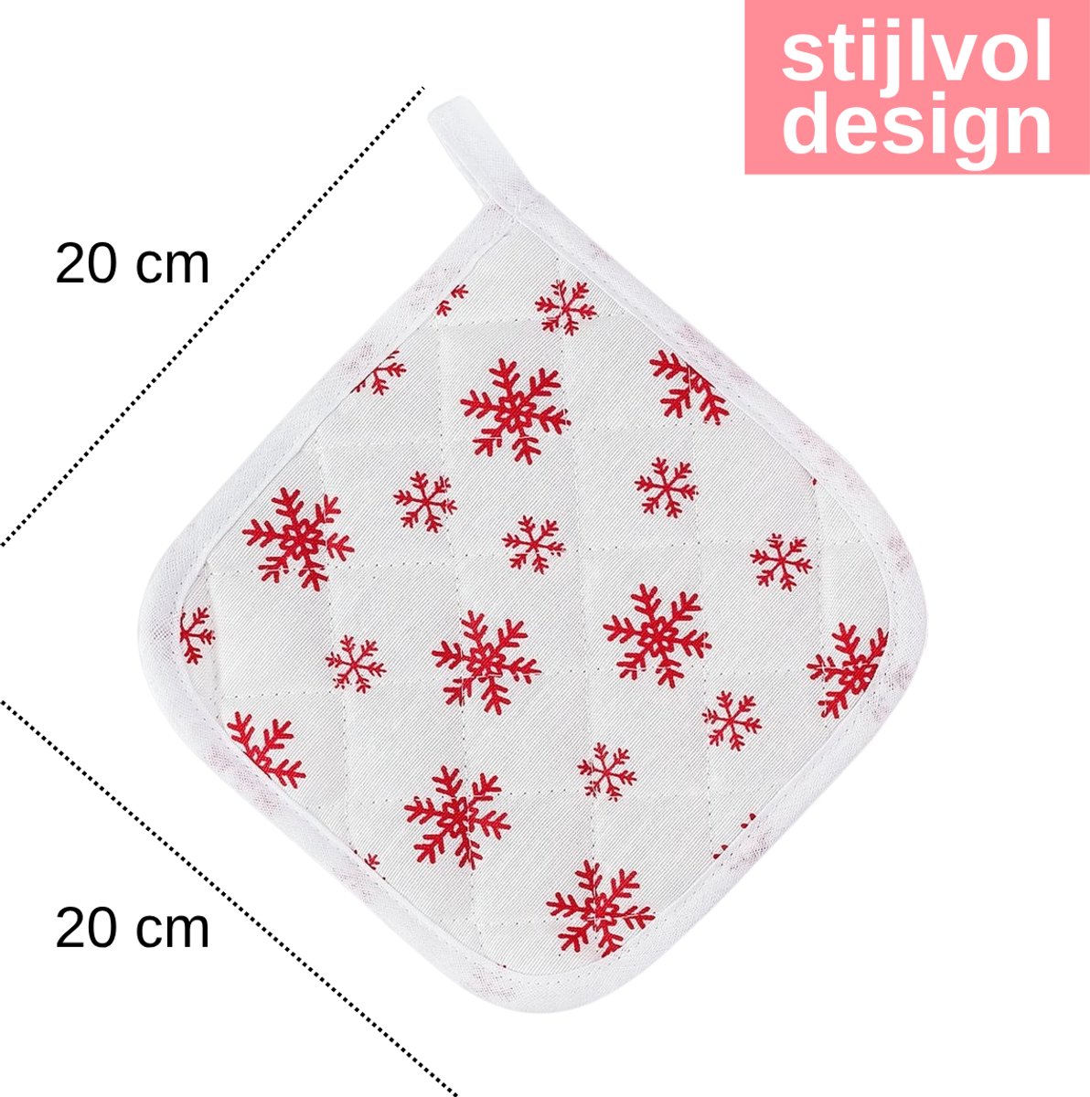 Feestelijke Keuken Set - Keukenschort en 2 Pannenlappen