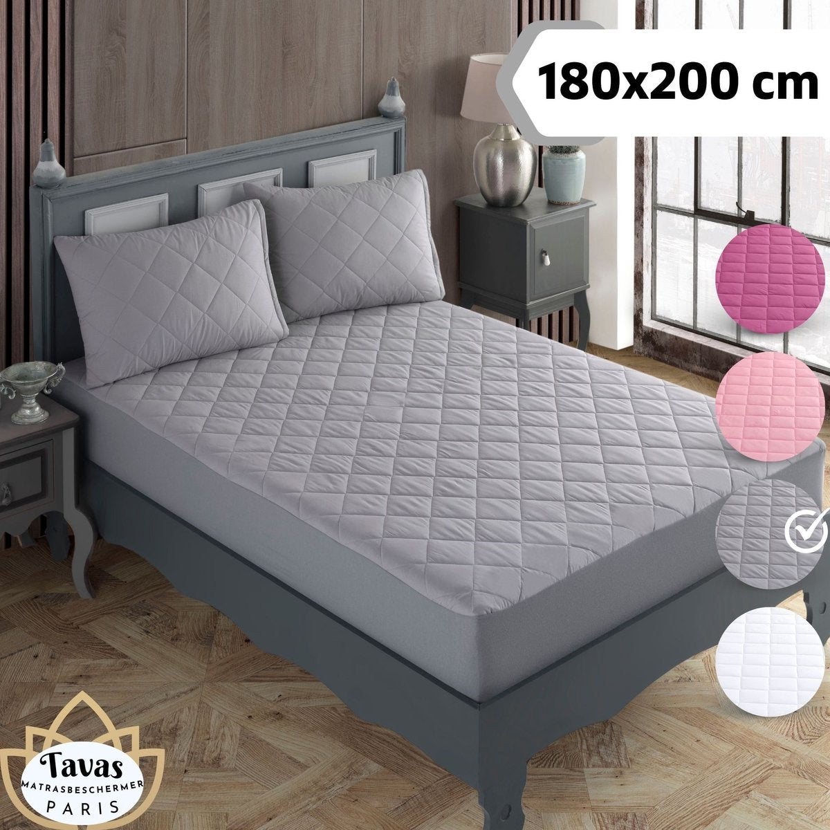 Tavas Matrasbeschermer Gewatteerde